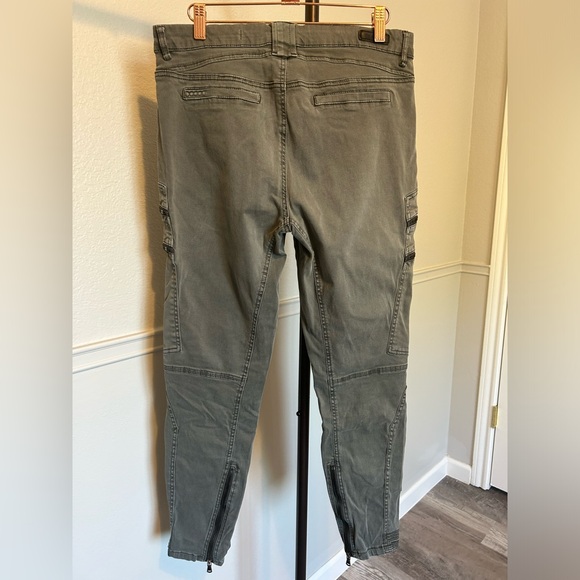 Blank NYC Army Green Zipper Moto Skinny Pants Women’s 30 - Picture 3 of 10